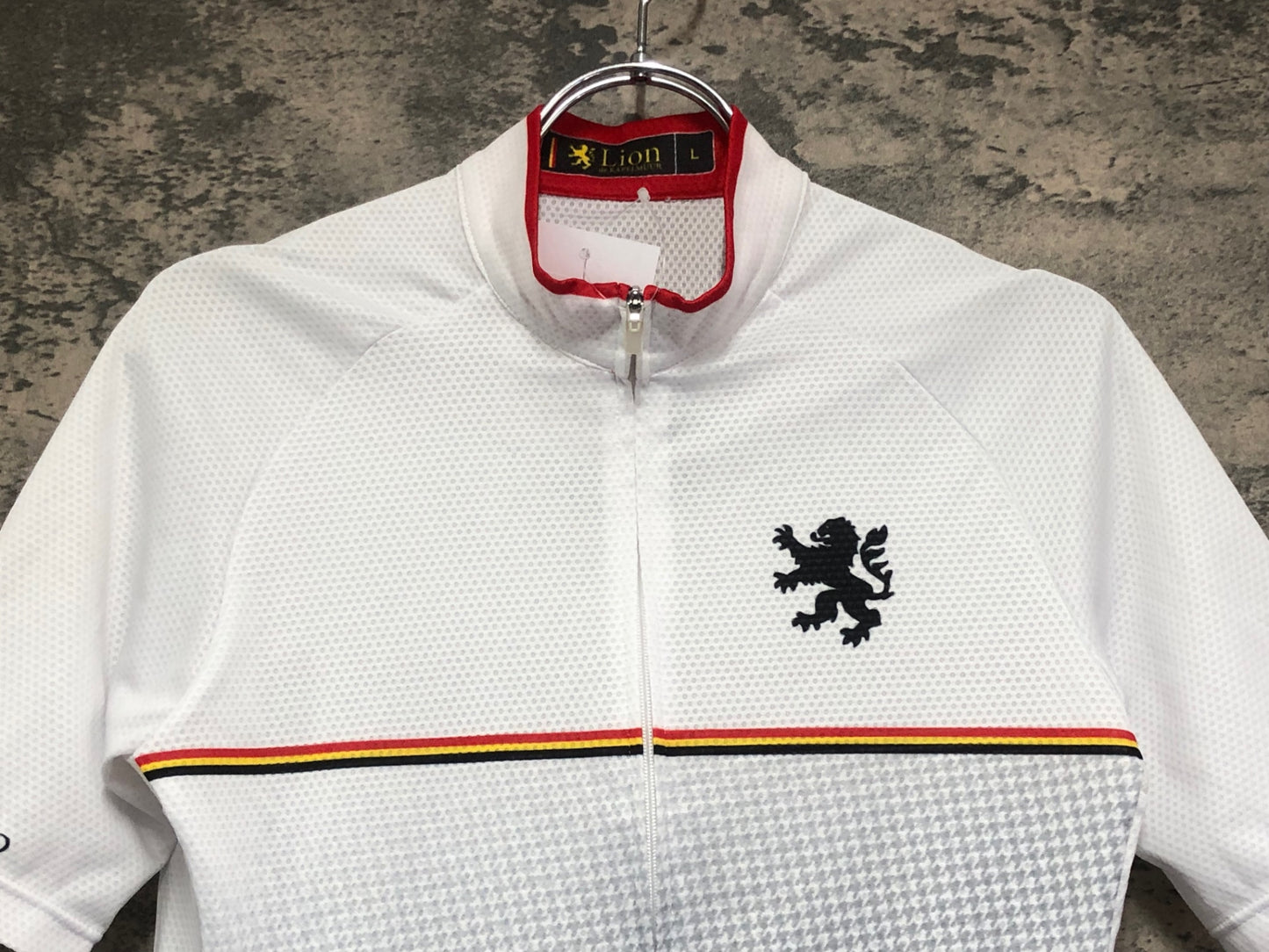 IX162 リオンドカペルミュール Lion de KAPELMUUR 半袖 サイクルジャージ 白 L