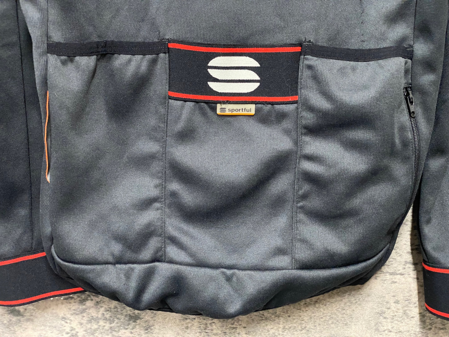 JC090 スポーツフル sportful 長袖 サイクルジャージ 黒 S 裏起毛