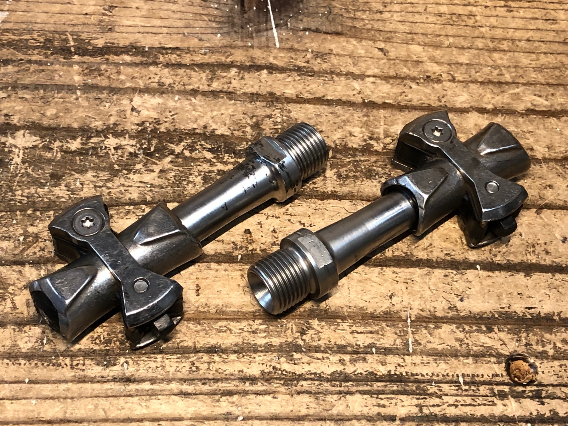 onza ビンディングペダル 97【ほぼ未使用品】 onza オンザ チタニウム製シャフト ペダル