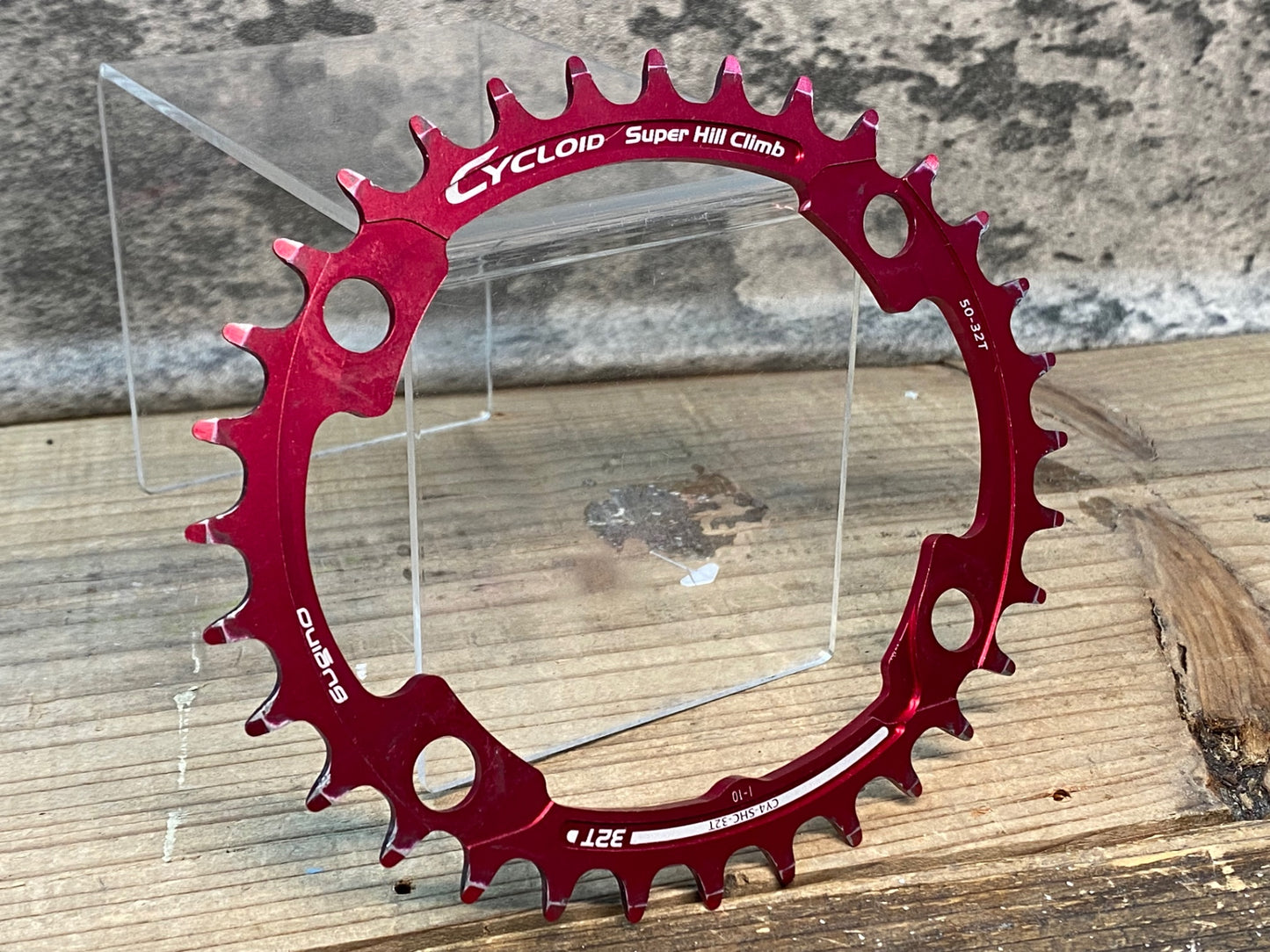 IR764 スギノ SUGINO サイクロイド Cycloid Super Hill Climb CY4-SHC 楕円 インナー チェーンリング 32T 赤