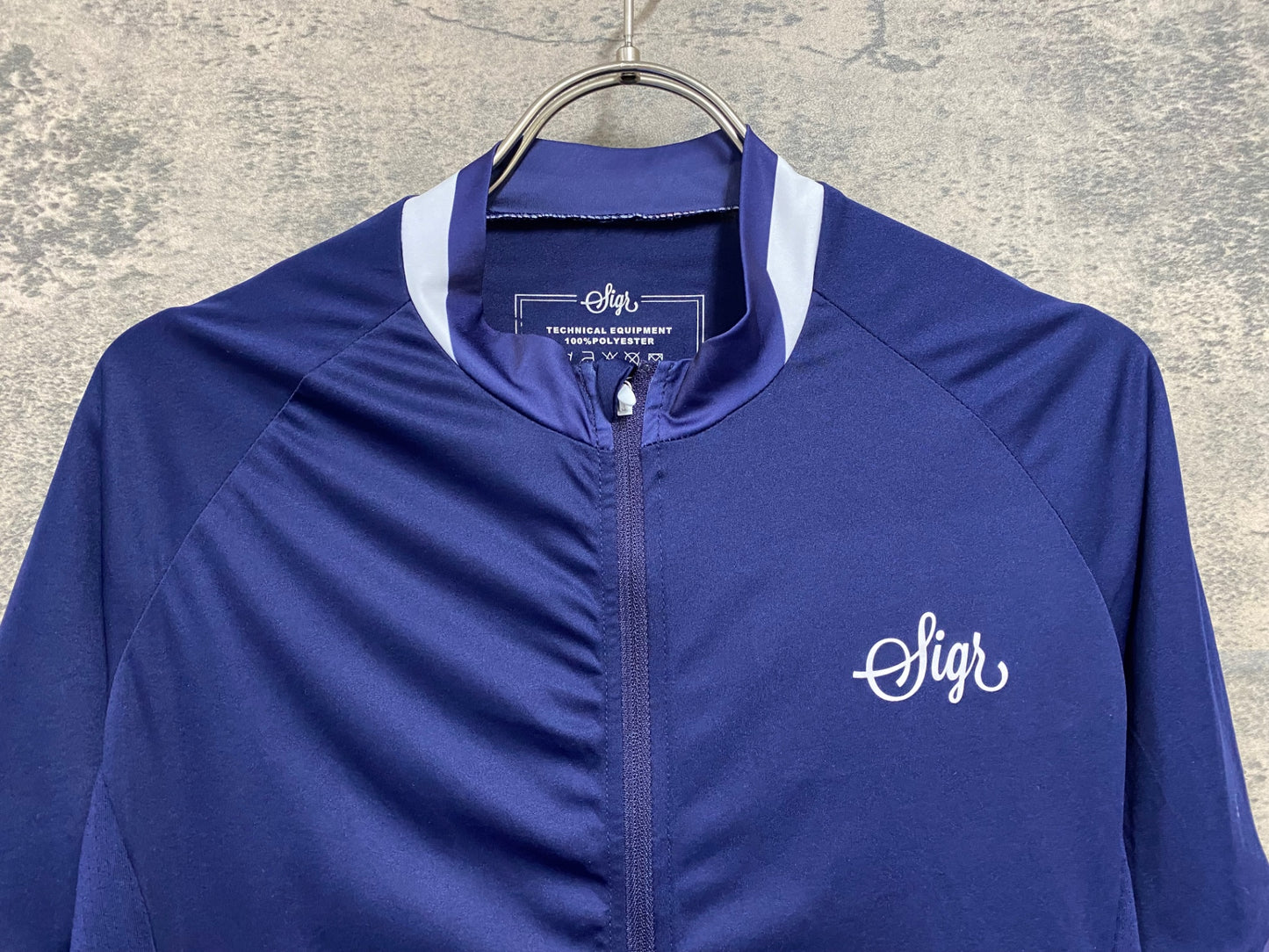 JA489 シーガー Sigr BLAKLOCKA 半袖 サイクルジャージ 紺 S