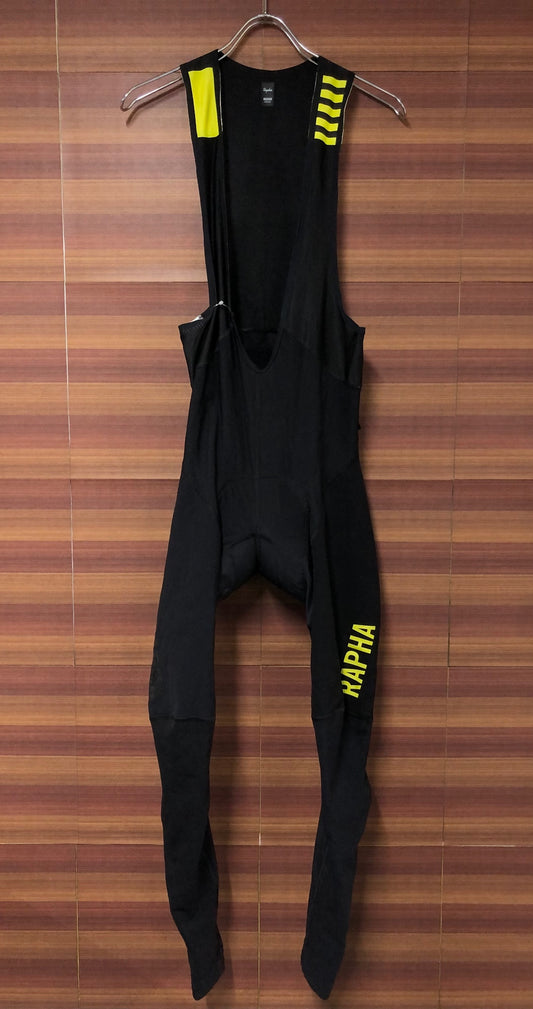 IJ971 ラファ Rapha PRO TEAM WINTER TIGHTS WITH PAD ビブタイツ 黒 M 裏起毛