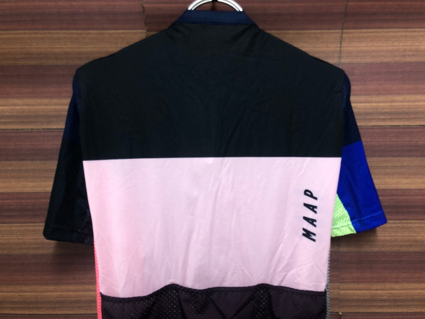IT815 マープ MAAP WOMEN'S PRO FIT JERSEY 半袖 サイクルジャージ 紺 ピンク 茶 総柄 M レディース