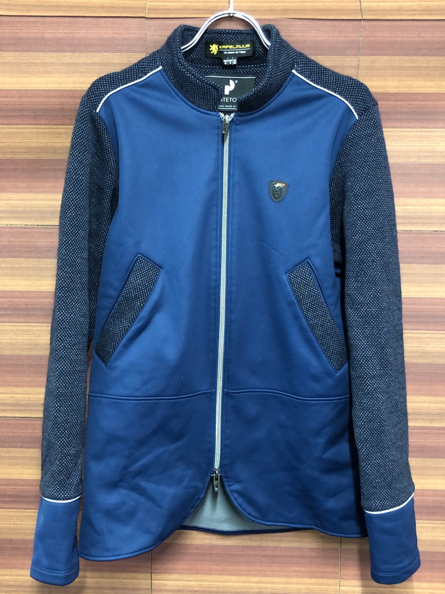 IS431 カペルミュール KAPELMUUR 長袖 サイクルジャケット 紺 黒 M 裏起毛 PONTETORTO