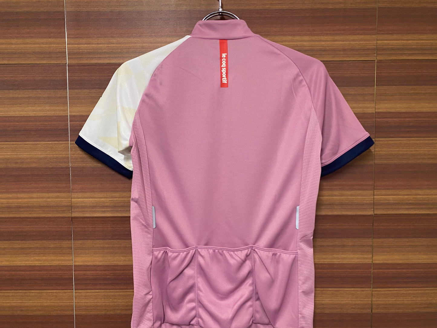 IQ196 ルコックスポルティフ le coq sportif 半袖 サイクルジャージ ピンク 白 レディース S