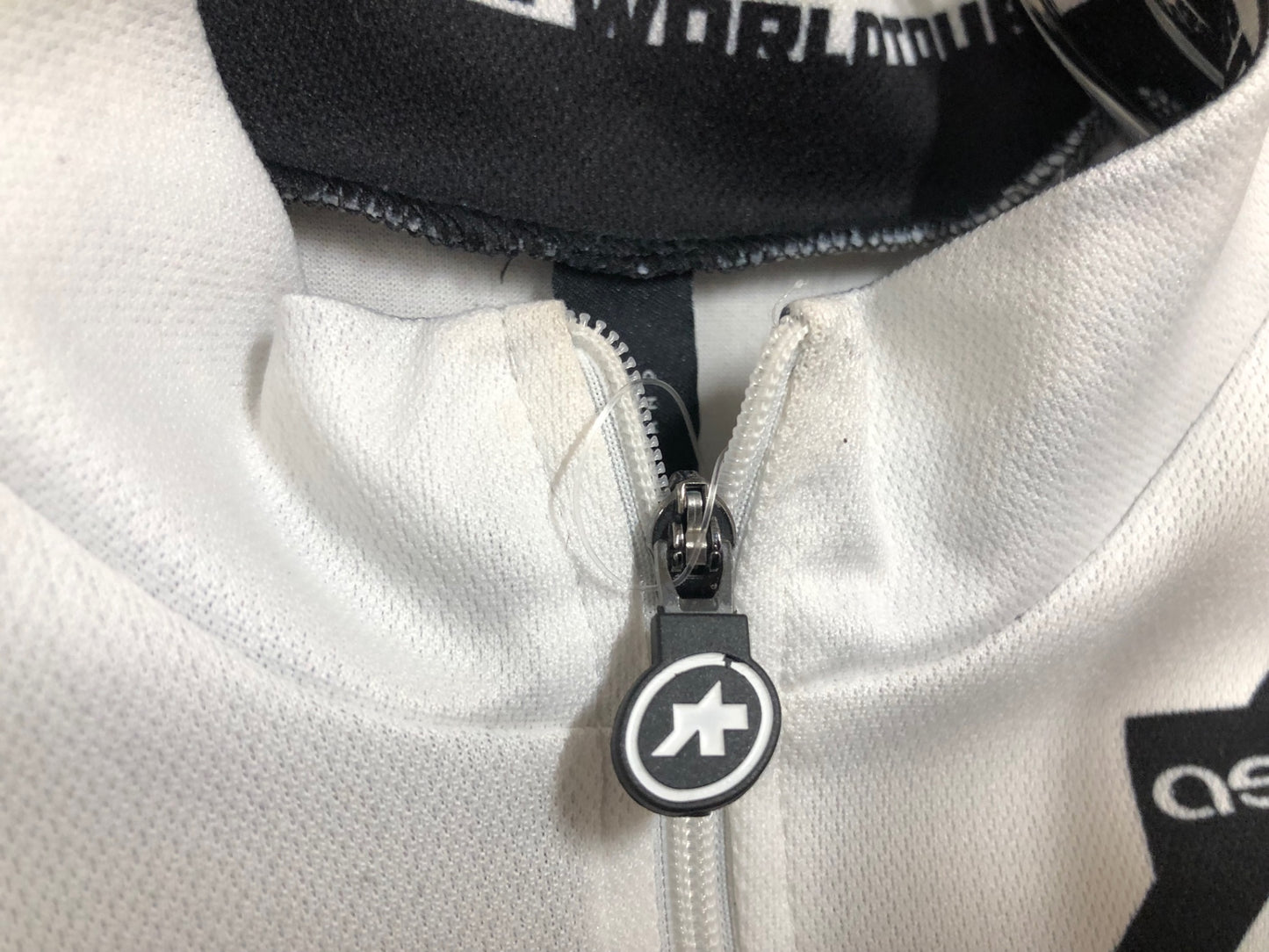 HT651 アソス assos Assos Mens Qhubeka Jersey 半袖 サイクルウェア 白 S ※シミあり