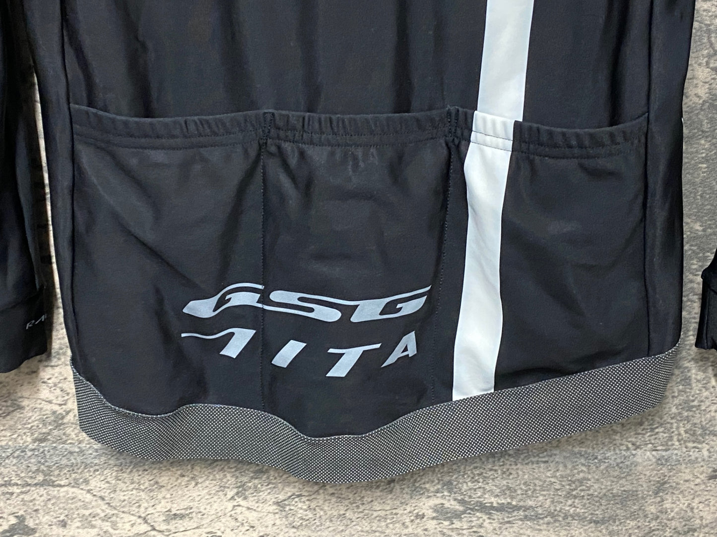 JB871 ジェッセージ GSG 長袖 サイクルジャージ 黒 L 裏起毛