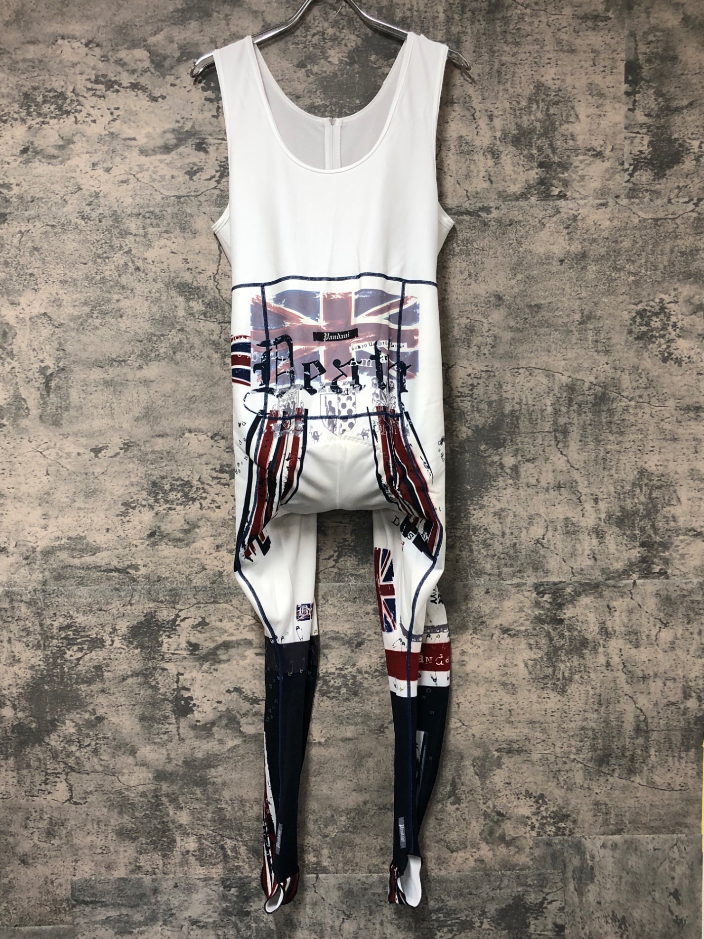 IY631 パンダーニ Pandani ビブタイツ 白 L 裏起毛 ※汚れ