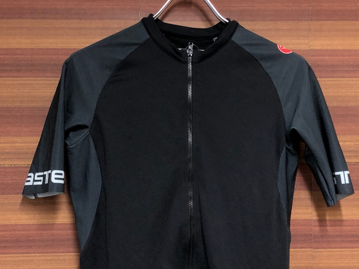 IO129 カステリ CASTELLI 半袖 サイクルジャージ 黒 S