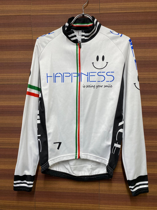 IN536 ジェッセージ GSG 長袖 サイクルジャージ 白 S 裏起毛 ※汚れ