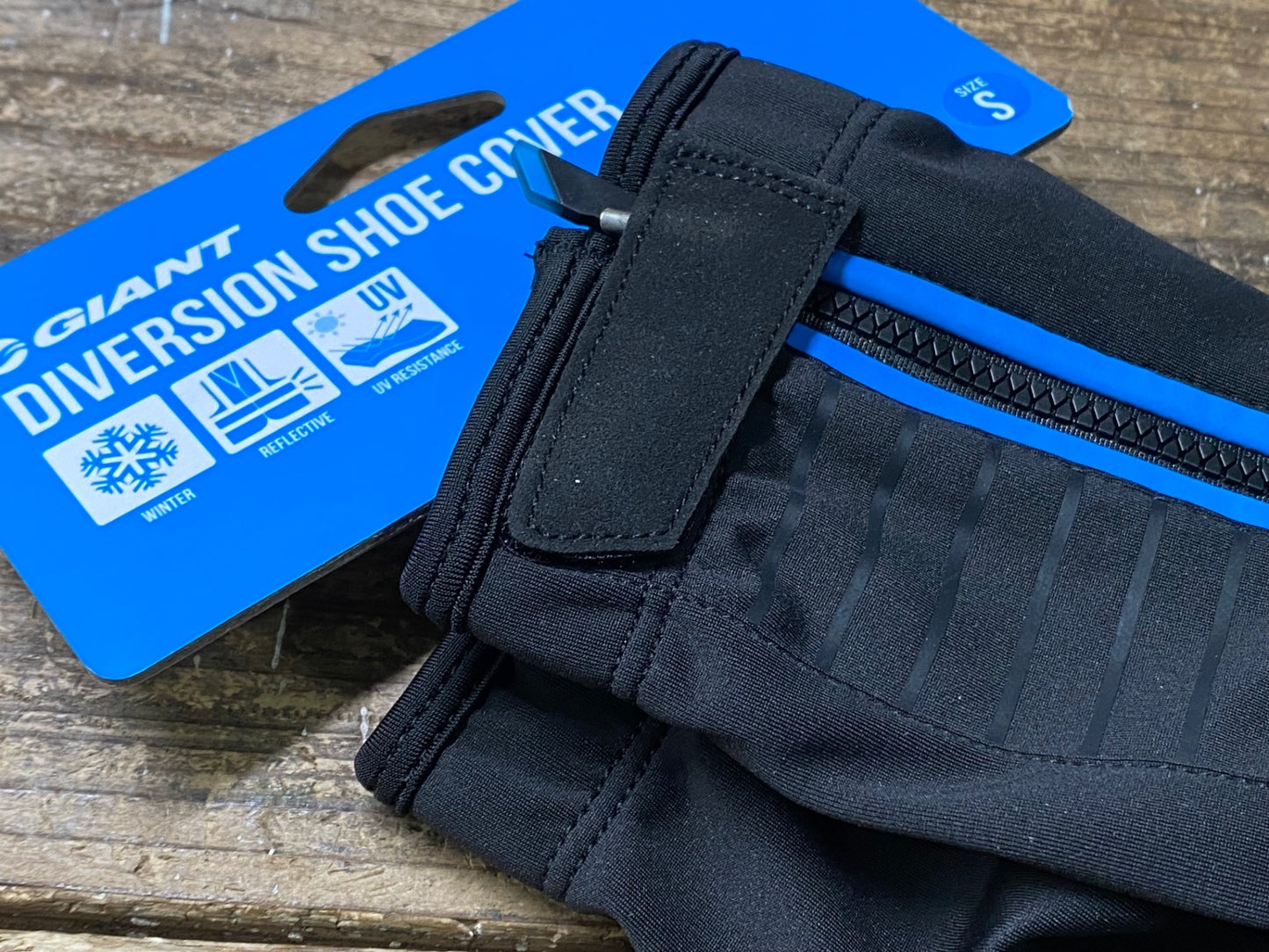 IV968 ジャイアント GIANT シューズカバー 黒 S 裏起毛