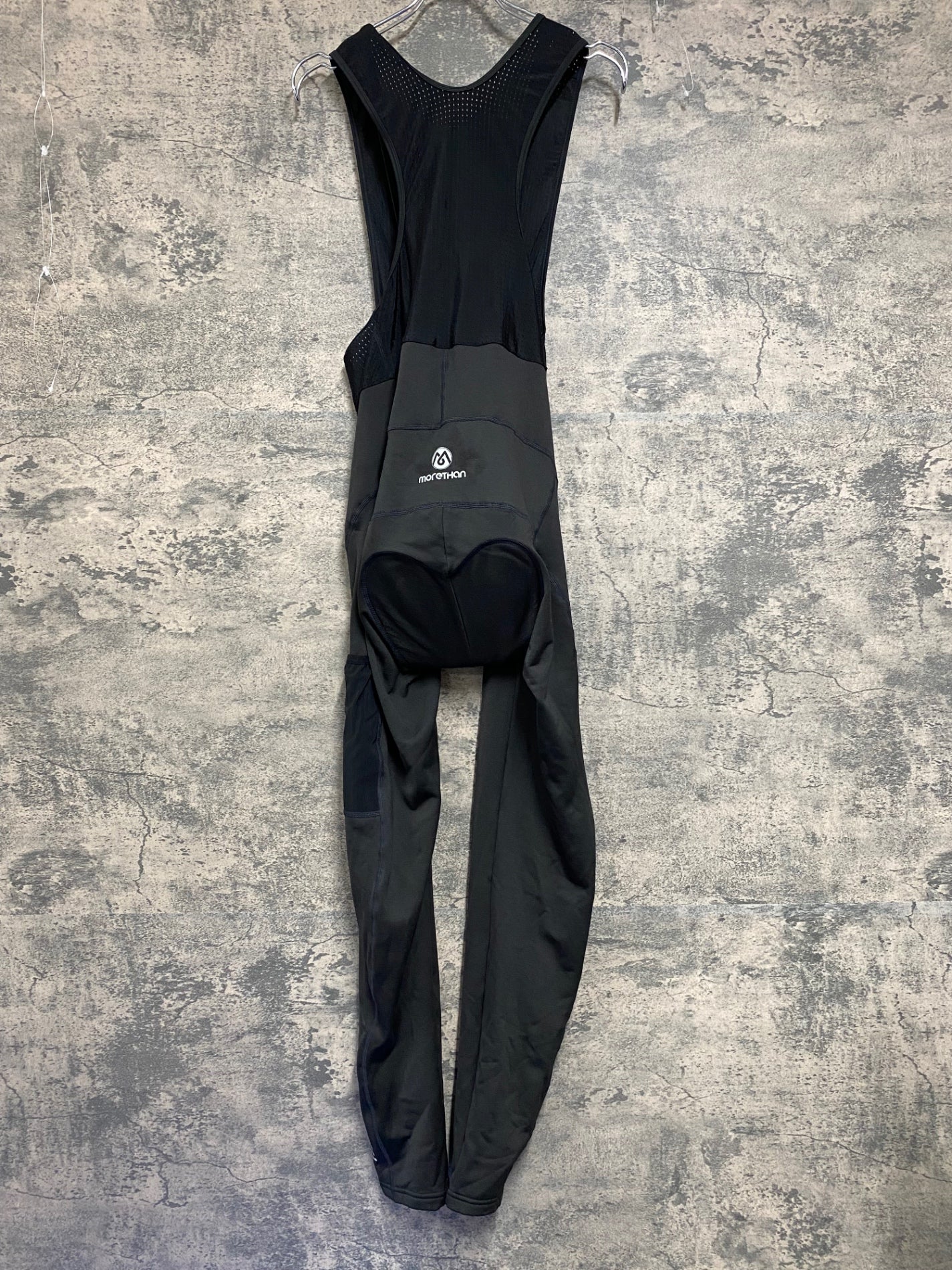 IY351 モーゼン morethan ビブタイツ ビブタイツ 黒 XL 裏起毛 ※動物の毛付着