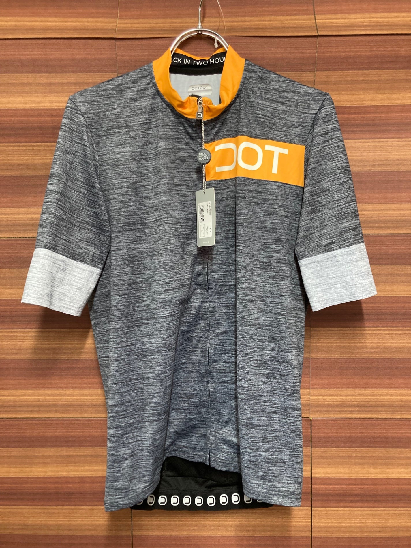 IQ316 ドットアウト DOTOUT Crew Jersey 半袖サイクルジャージ グレー L