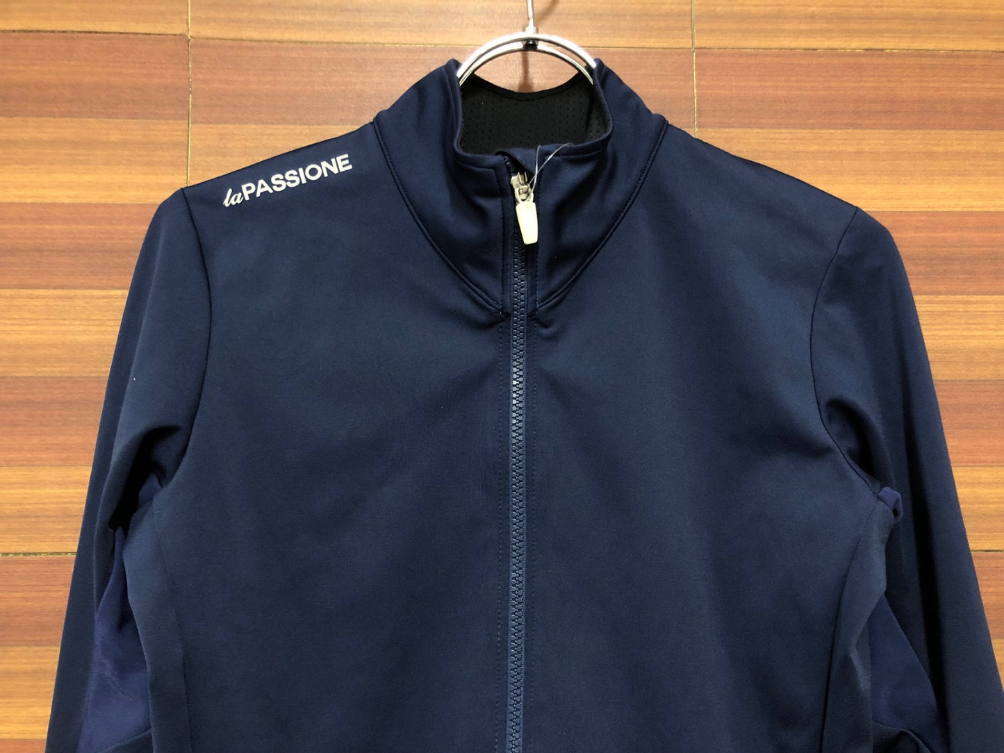 IL913 ラパッション LA PASSIONE PSN Rain Jersey 長袖 サイクルジャケット 紺 XS