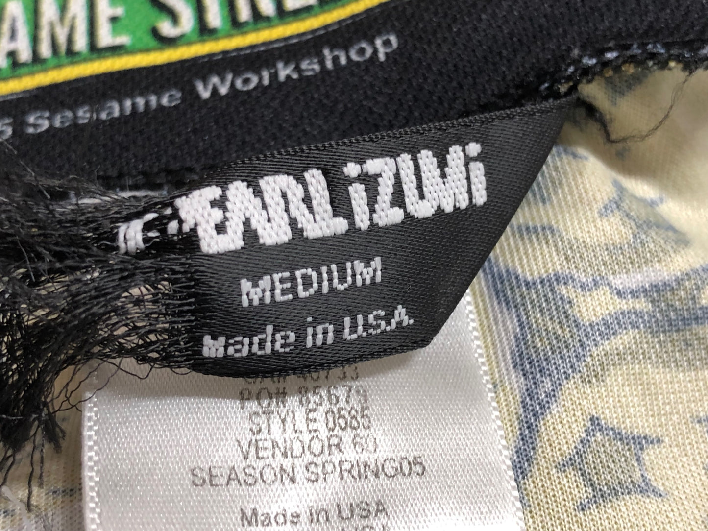 IV186 パールイズミ PEARL iZUMi 半袖 サイクルジャージ 総柄 S セサミストリート ※ほつれ,擦れ