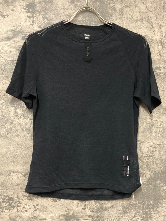 IU538 ラファ Rapha メリノベースレイヤー SHORT SLEEVE MERINO BASE LAYER 黒 S タグ印字消え
