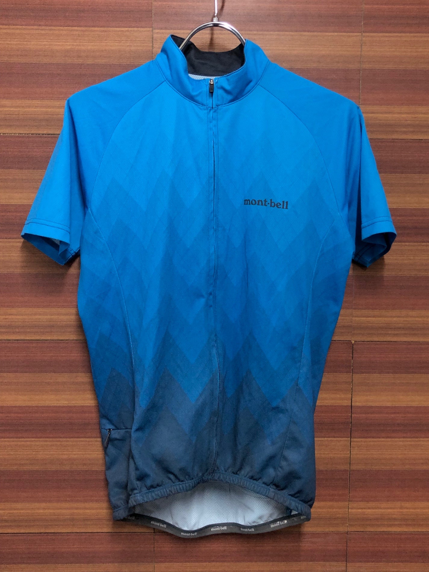 IP111 モンベル mont-bell 半袖 サイクルジャージ 水色 紺 M