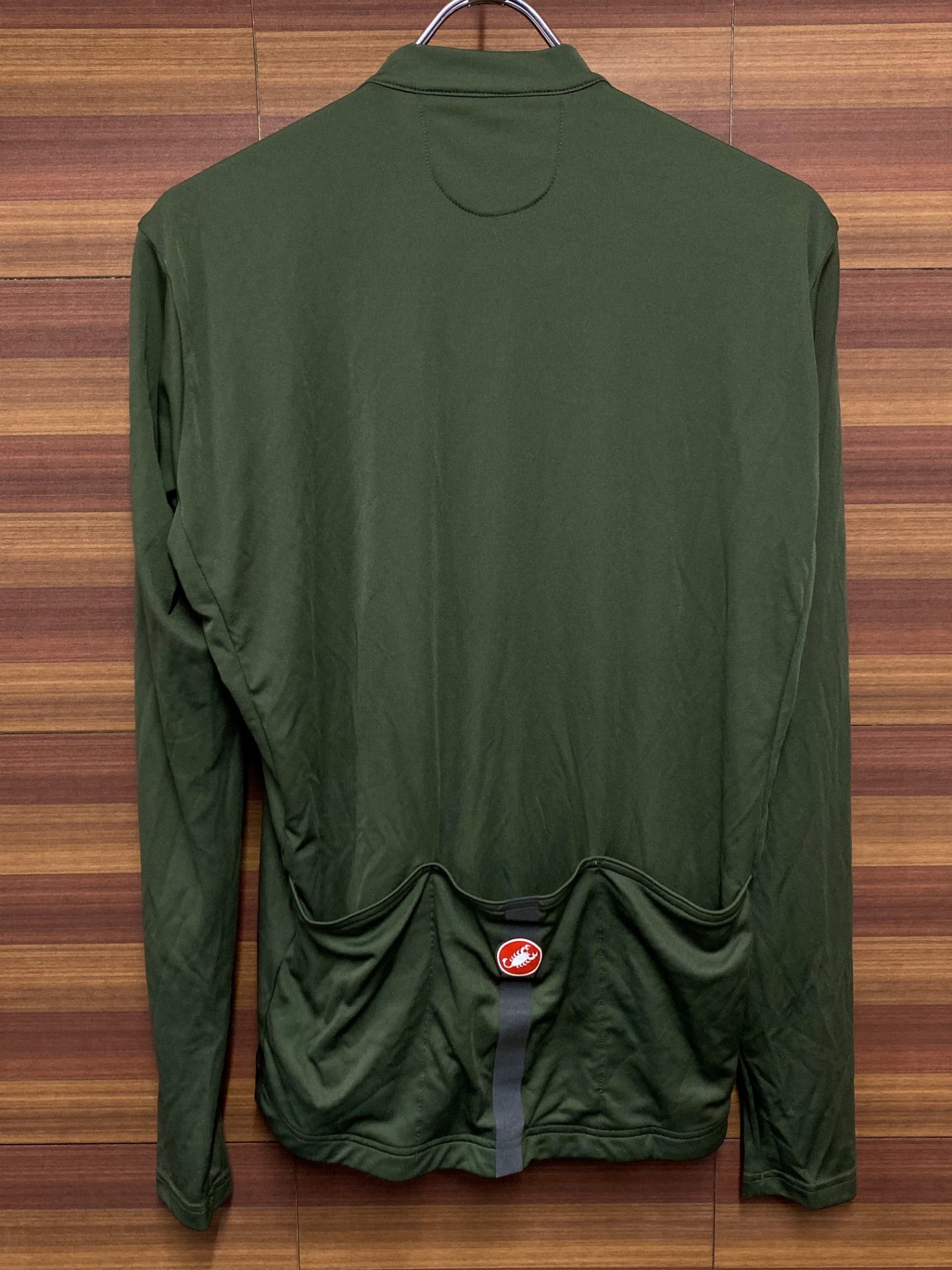 IT576 カステリ castelli 長袖サイクルジャージ カーキ 夏用 XL