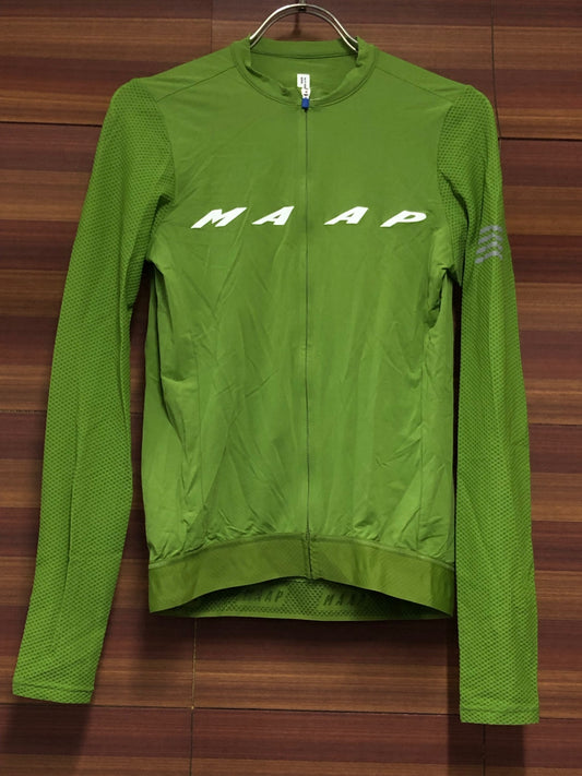IT035 マープ MAAP PRO FIT JERSEY 長袖 サイクルジャージ 緑 M