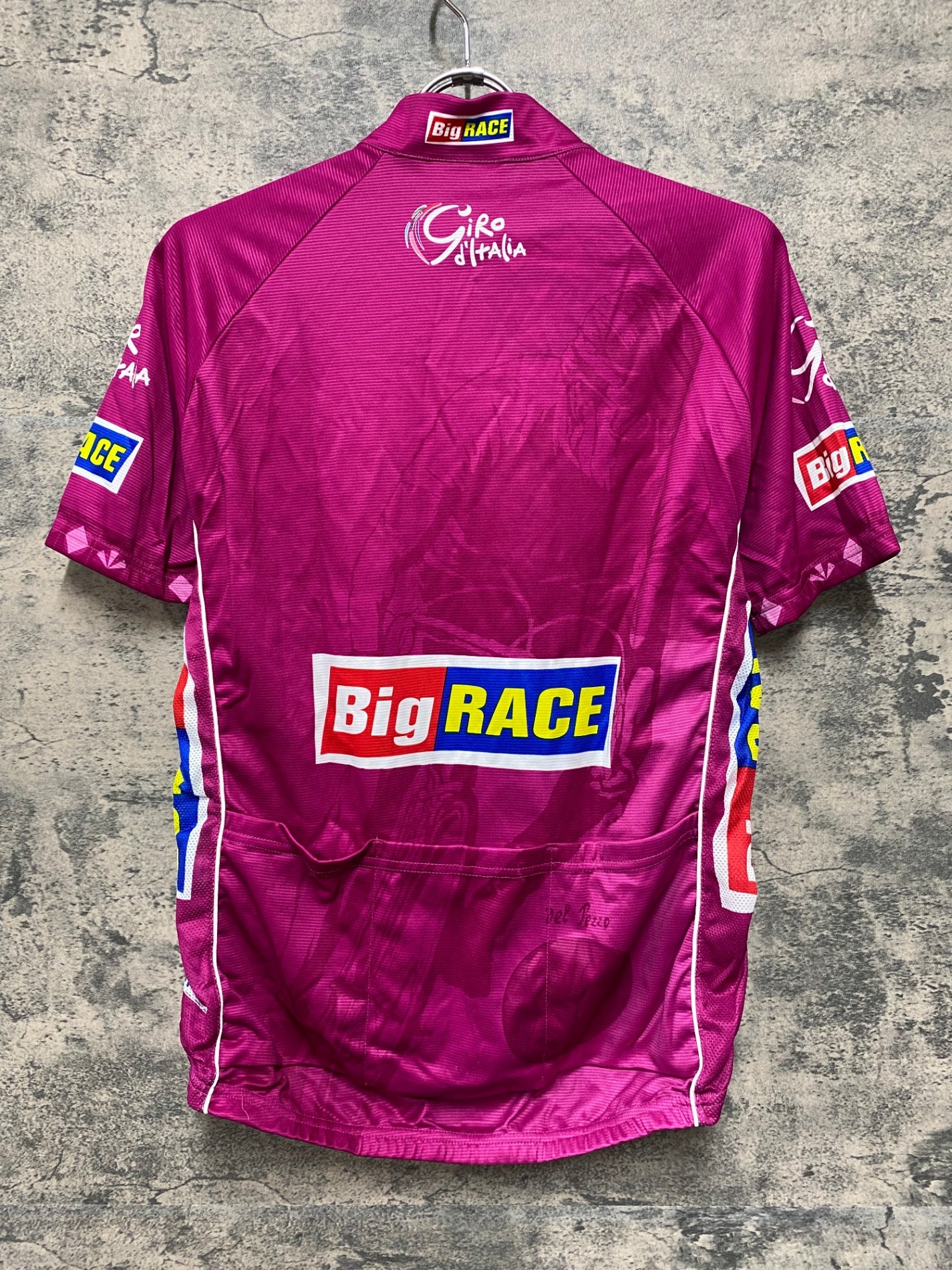 JD291 サンティーニ Santini 半袖 サイクルジャージ ピンク XL ハーフジップ Giro d'Italia