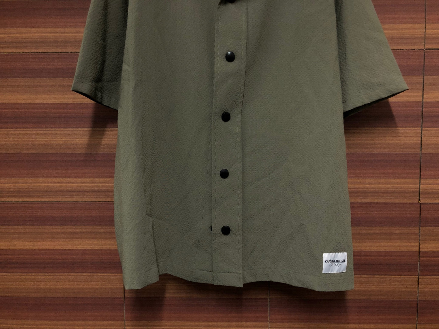 IN233 カフェドシクリステ CAFE DU CYCLISTE ROMANE MEN 半袖 シャツ カーキ S