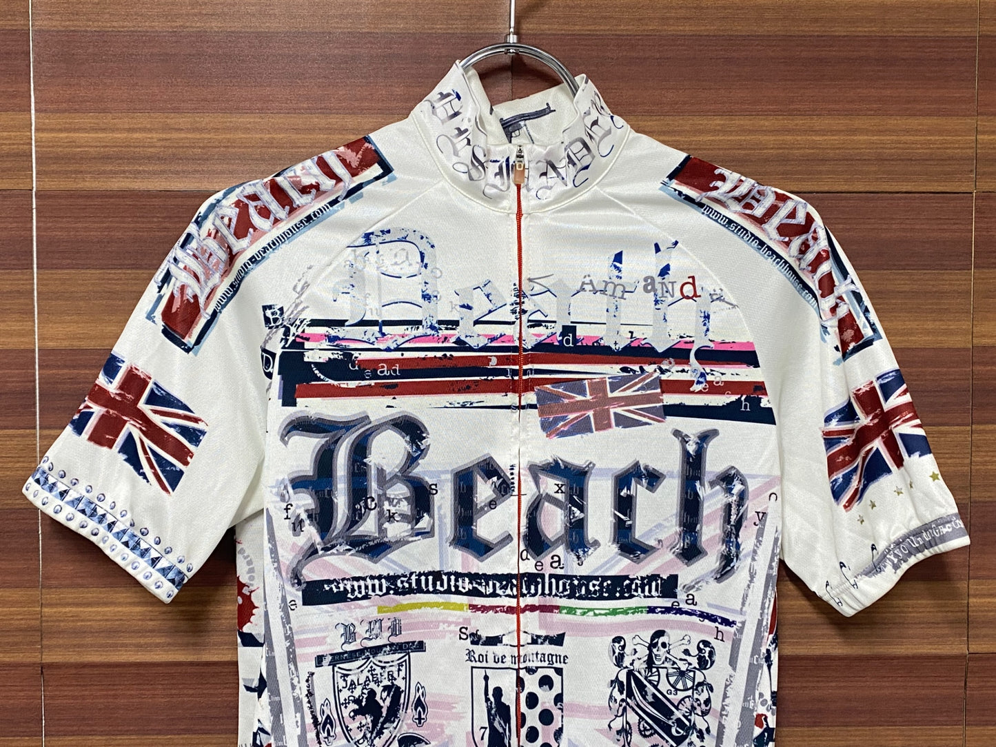 IS048 パンダーニ PANDANI 半袖 サイクルジャージ 白 M