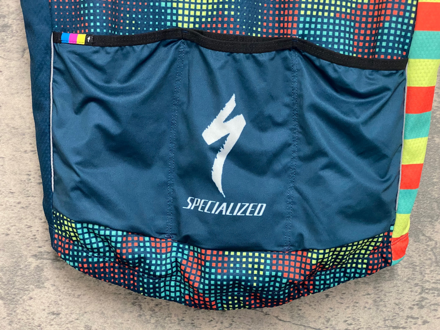 IZ134 スペシャライズド SPECIALIZED SL EXPERT JERSEY 半袖 サイクルジャージ 緑 黄 総柄 S TOKYO