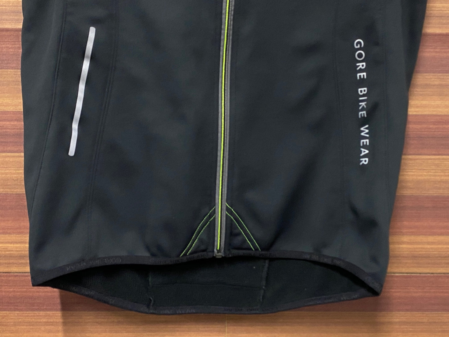 IT348 ゴア バイクウェア GORE BIKE WEAR サイクルベスト ジレ 裏起毛 防風 L 黒黄