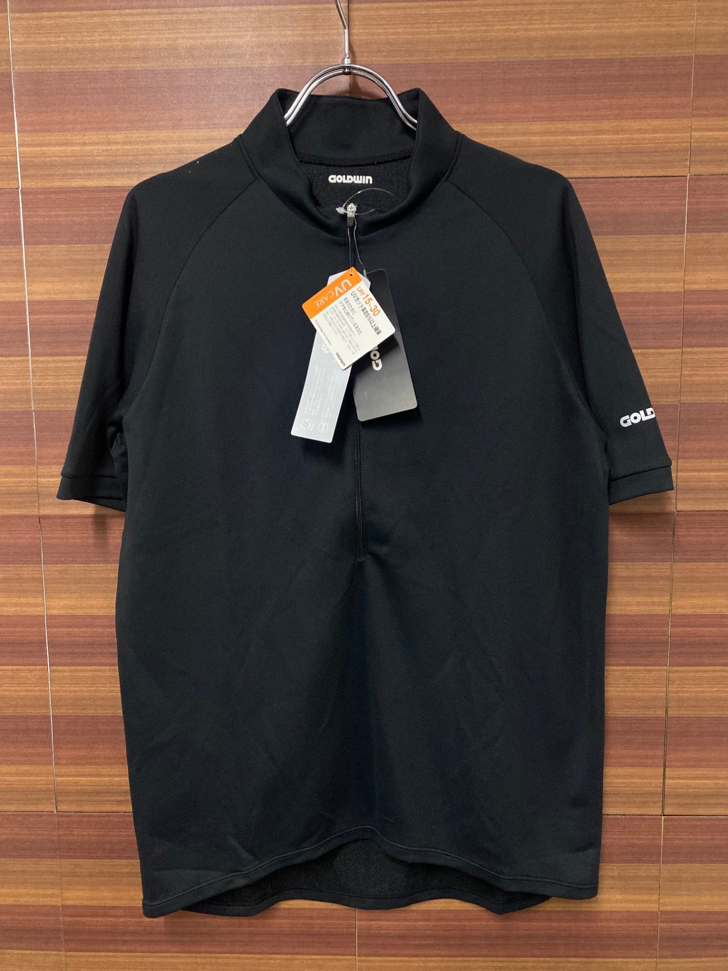 IQ187 ゴールドウィン GOLDWiN 半袖 サイクルジャージ 黒 XL ハーフジップ