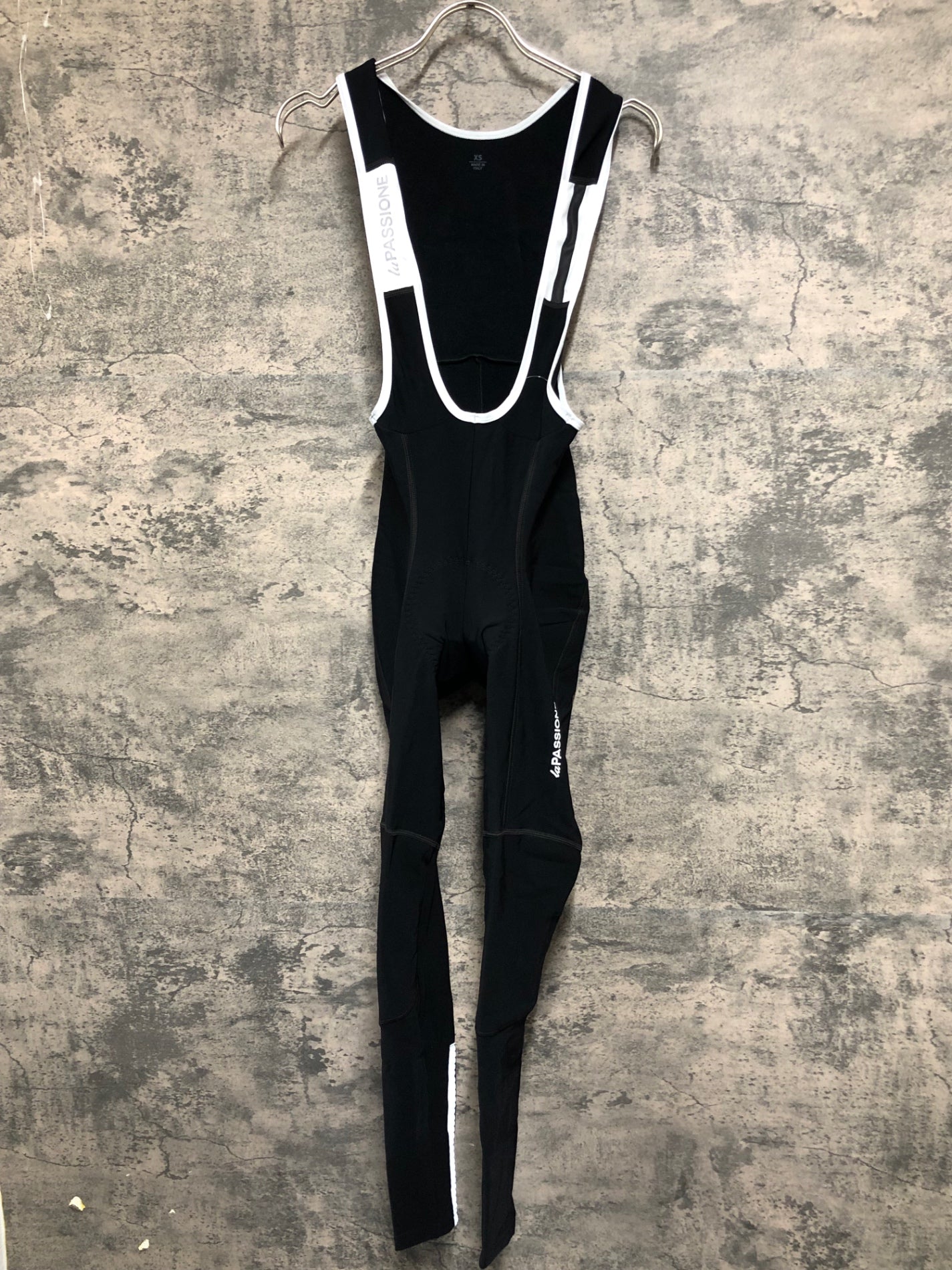 JB576 ラパッション la PASSIONE ビブタイツ 黒 XS 裏起毛