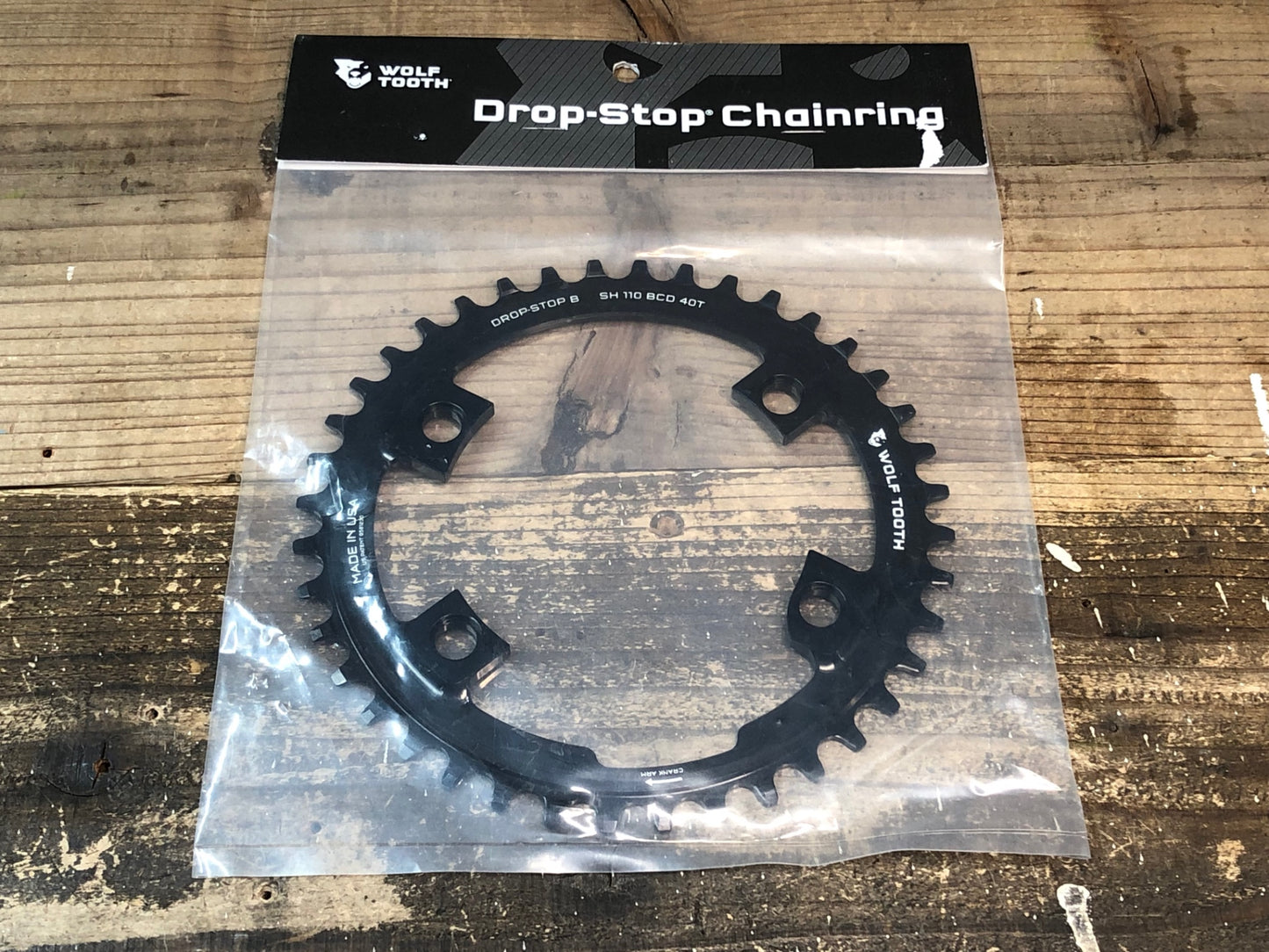 IR237 ウルフトゥース WOLF TOOTH DROP STOP CHAINRING ナローワイド シマノ SHIMANO 4 Bolt 40T