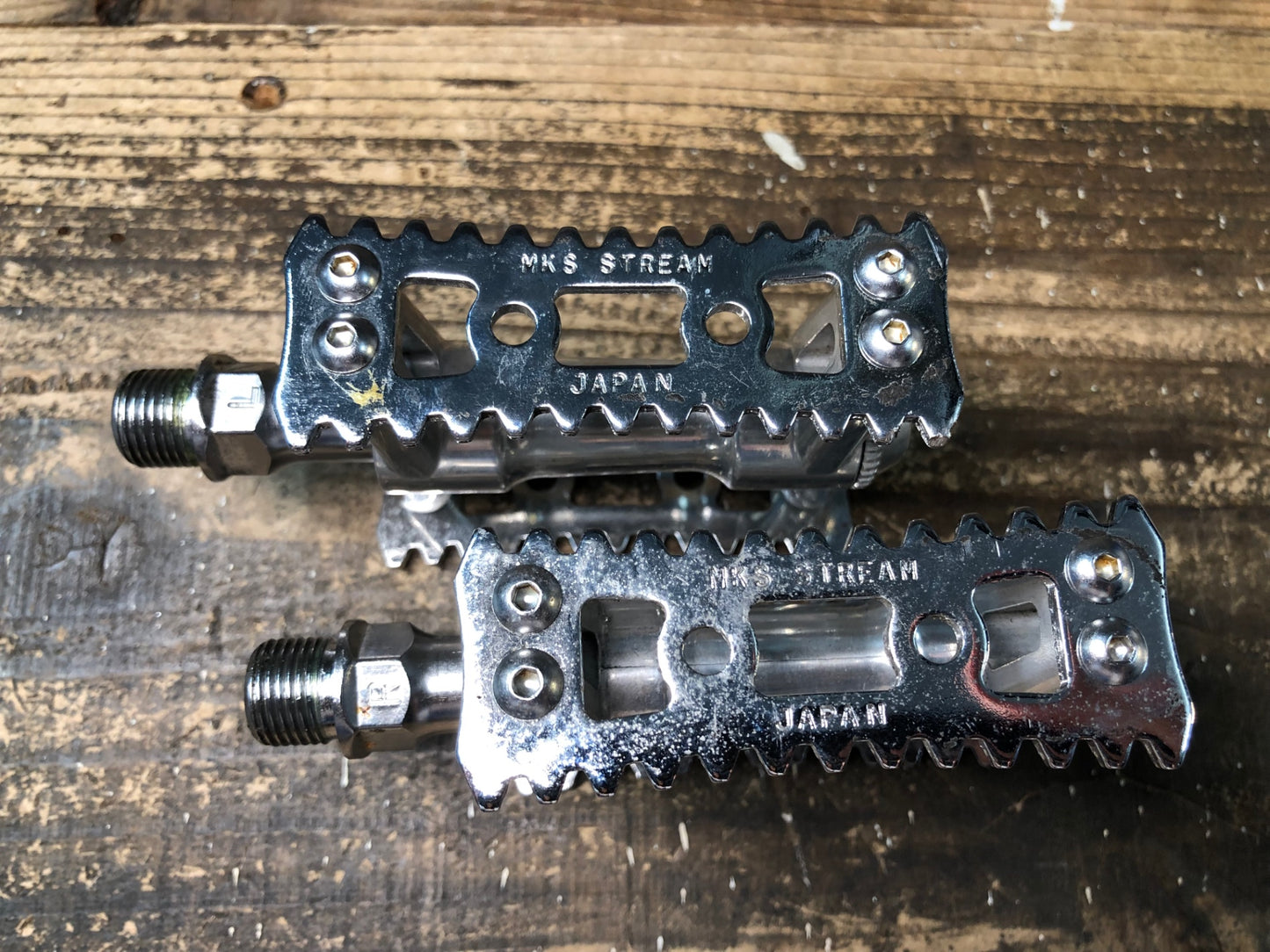 JB613 三ヶ島 MKS シルバン Sylvan Stream Next フラットペダル シルバー