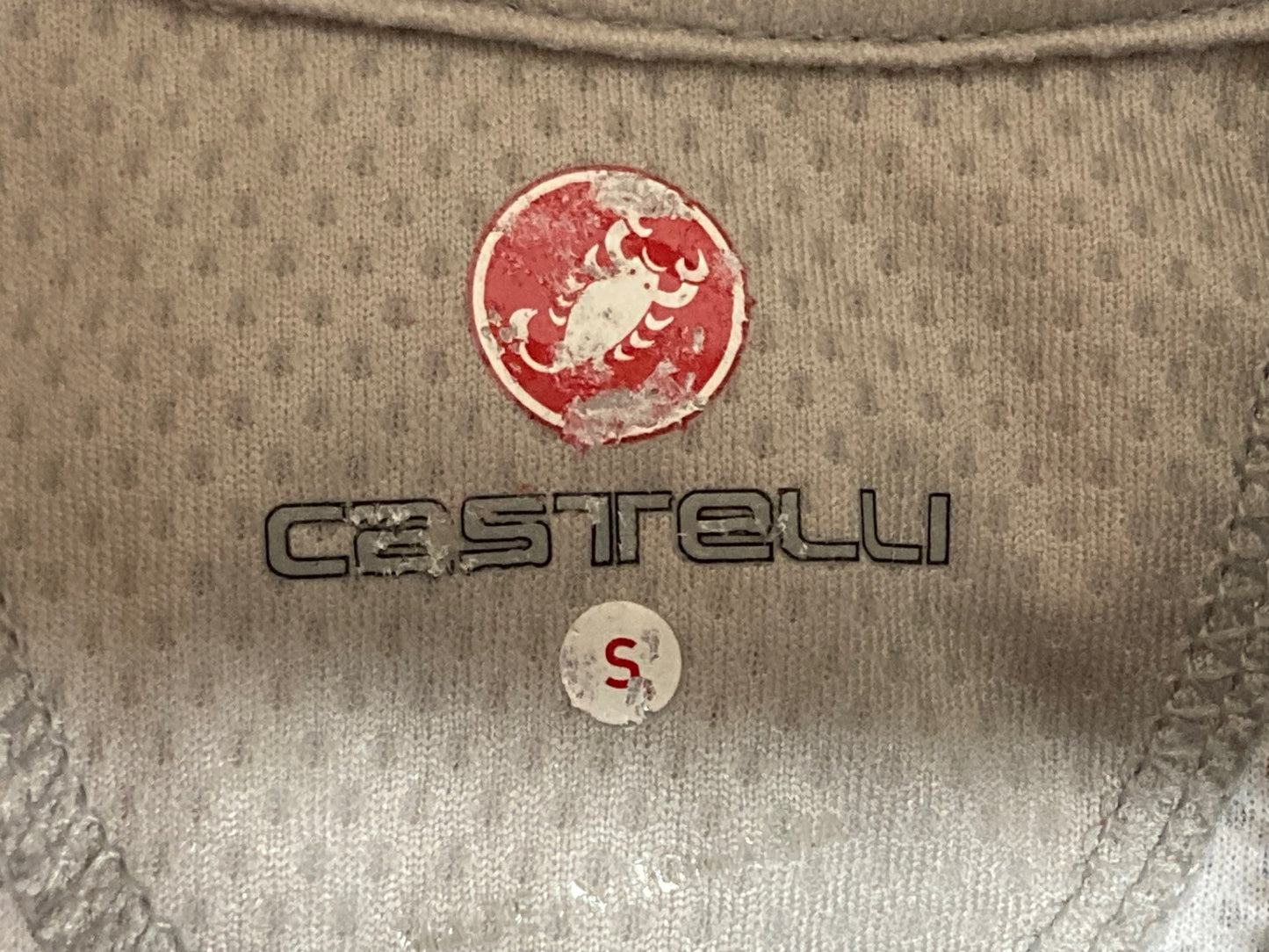 ID564 カステリ CASTELLI 半袖 サイクルジャージ 黒 グレー 赤 S