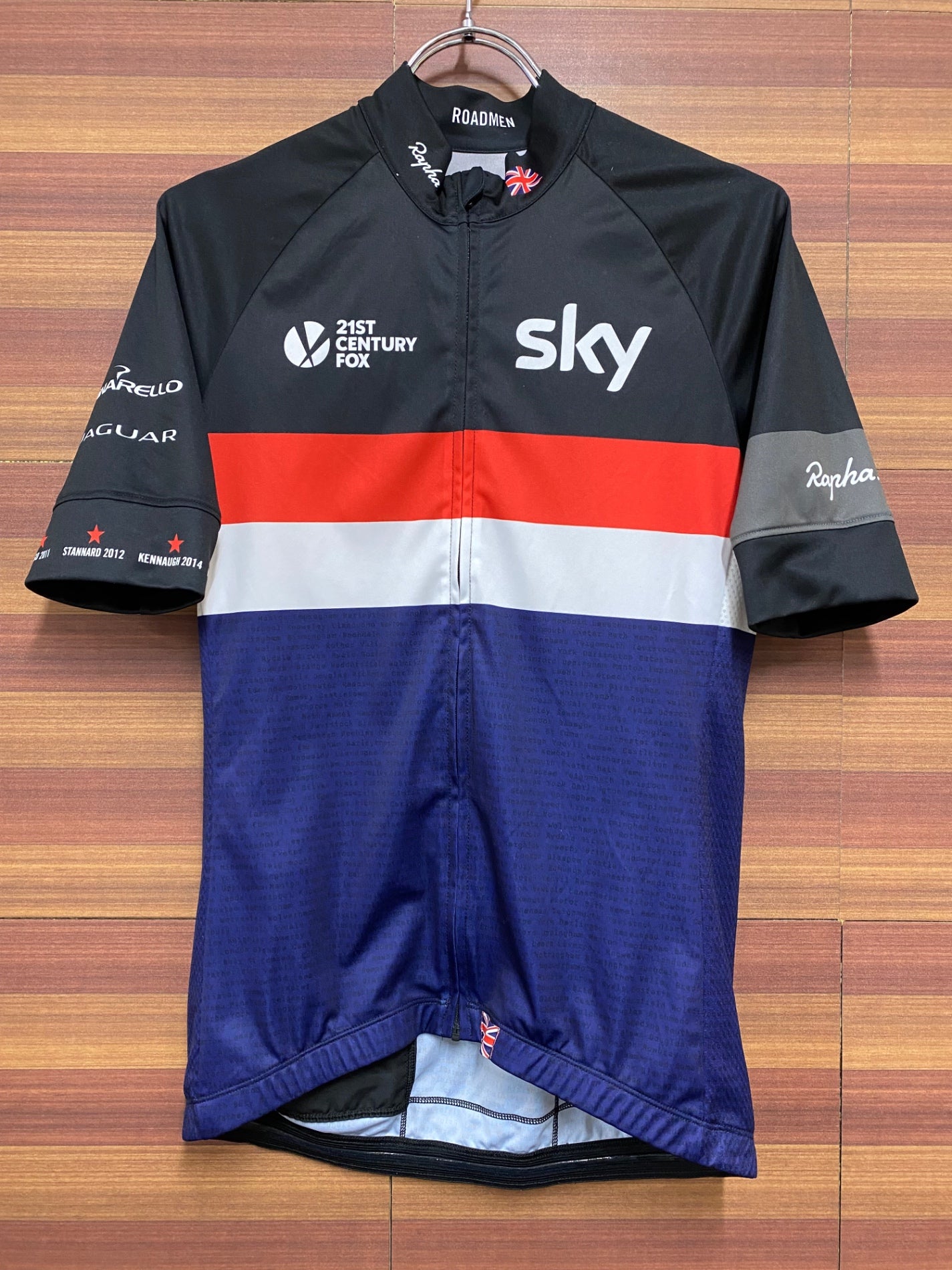 ID230 ラファ Rapha MEN'S COUNTRY JERSEY 半袖 サイクルジャージ 黒 ネイビー M TEAM Sky