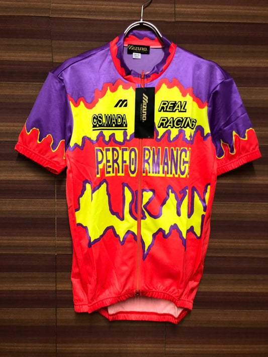 IM570 ミズノ MIZUNO 半袖 サイクルジャージ 赤 紫 L ウィンテージ