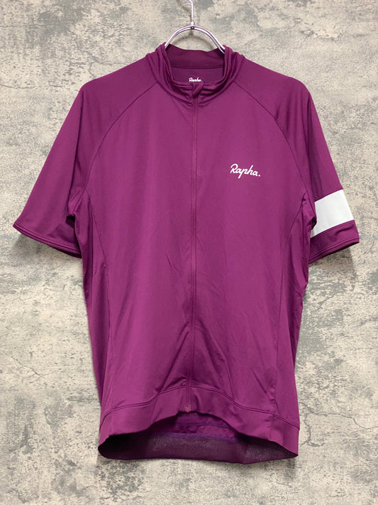 JB048 ラファ Rapha CORE JERSEY 半袖 サイクルジャージ 赤紫 L