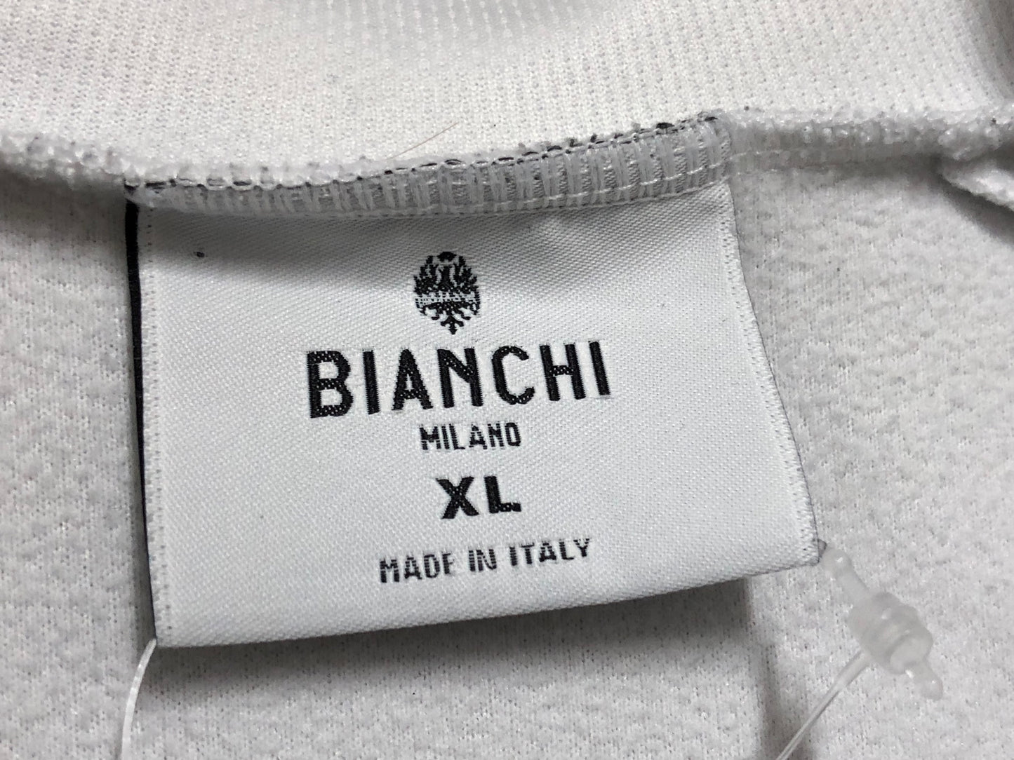 IM477 ビアンキ Bianchi 長袖サイクルジャージ XL 白 裏起毛