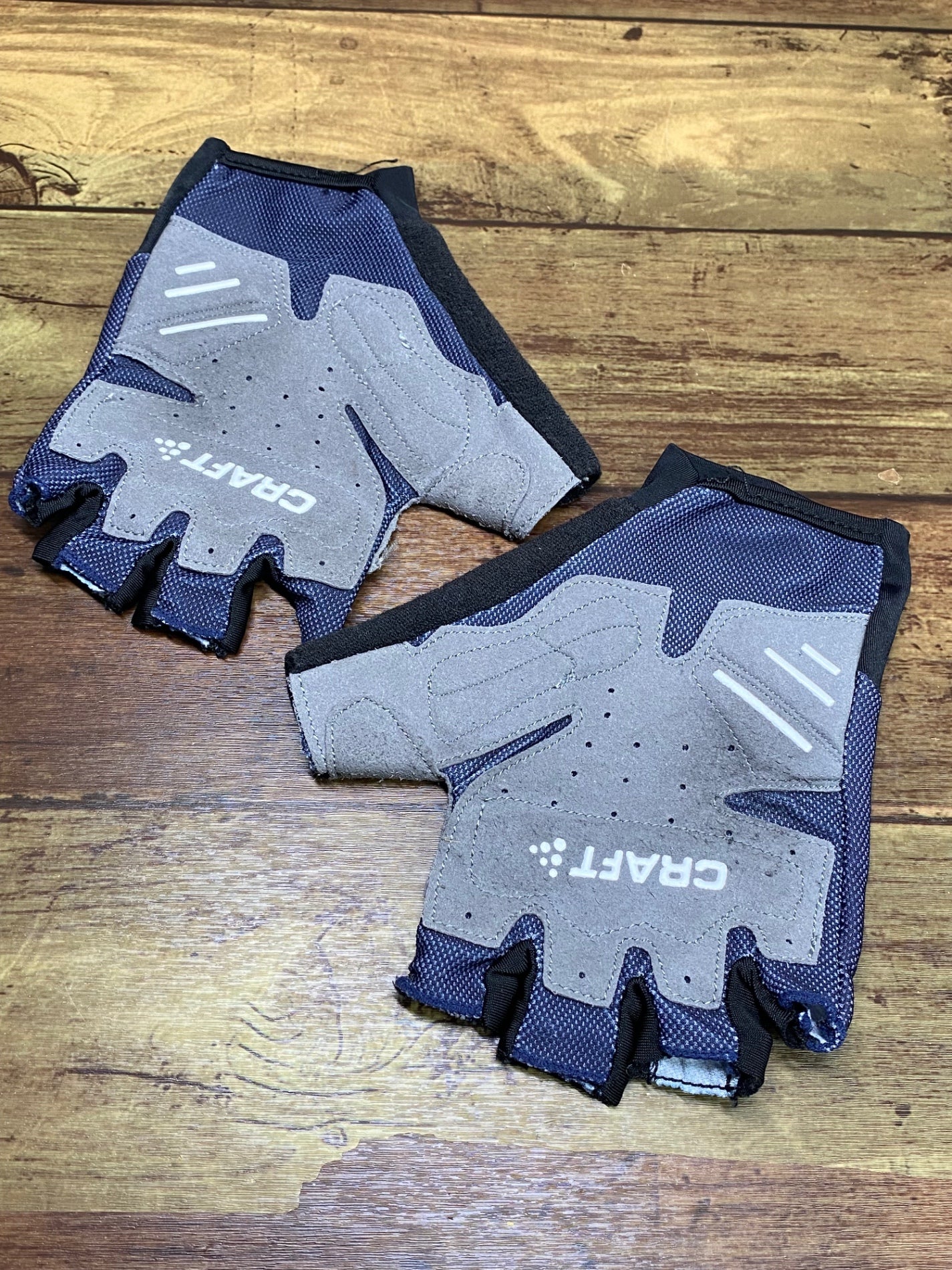 IY618 クラフト CRAFT 指切り グローブ 紺 黒 L