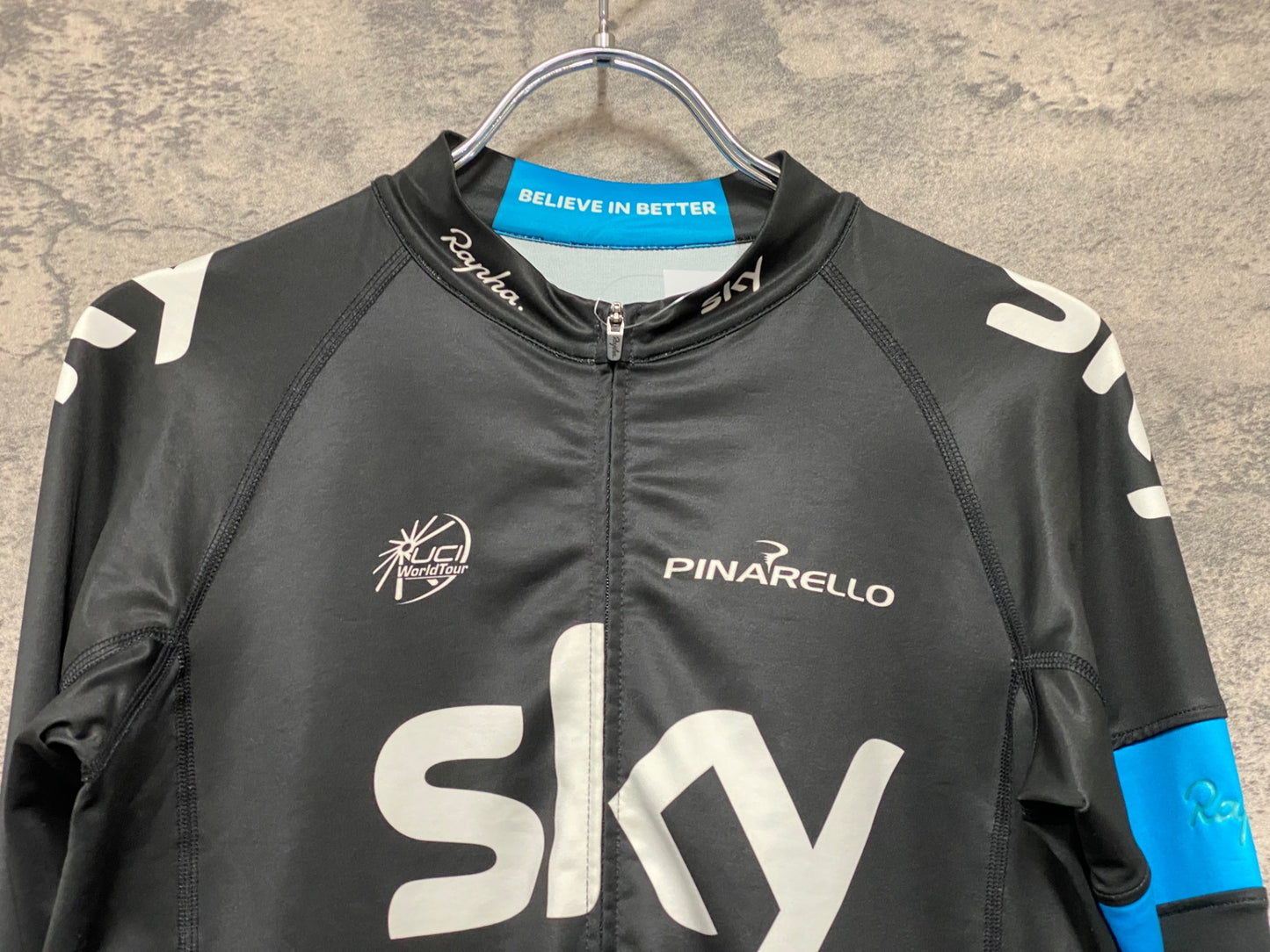 JC819 ラファ Rapha PRO TEAM 長袖 サイクルジャージ 黒 M TEAM sky