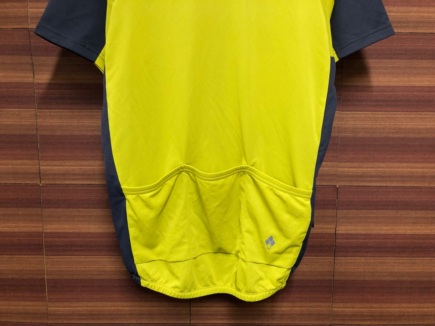 IU742 モンベル mont-bell 半袖 サイクルジャージ グレー 黄 XL