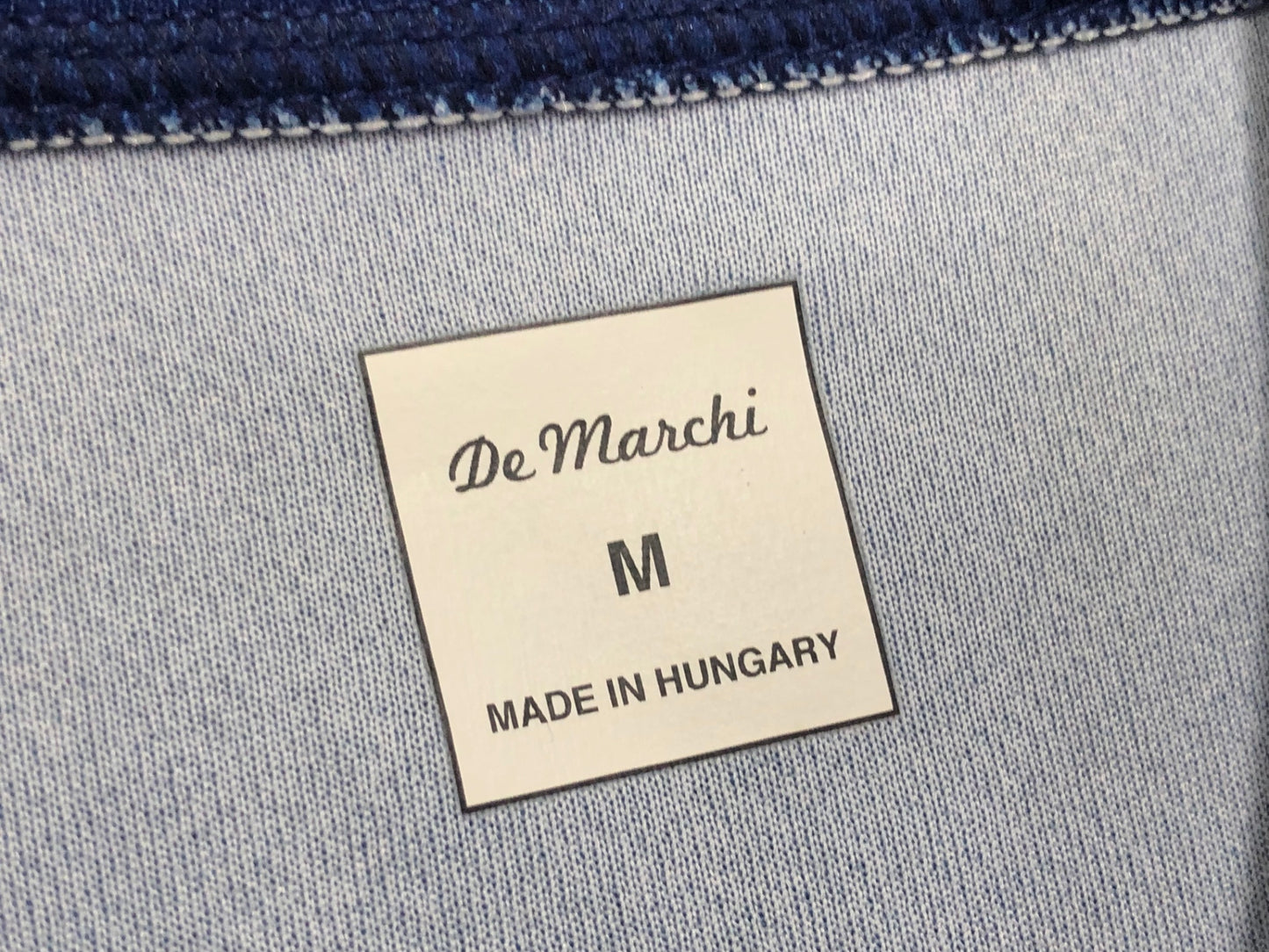 IW165 デマルキ De Marchi 半袖 サイクルジャージ 青 M