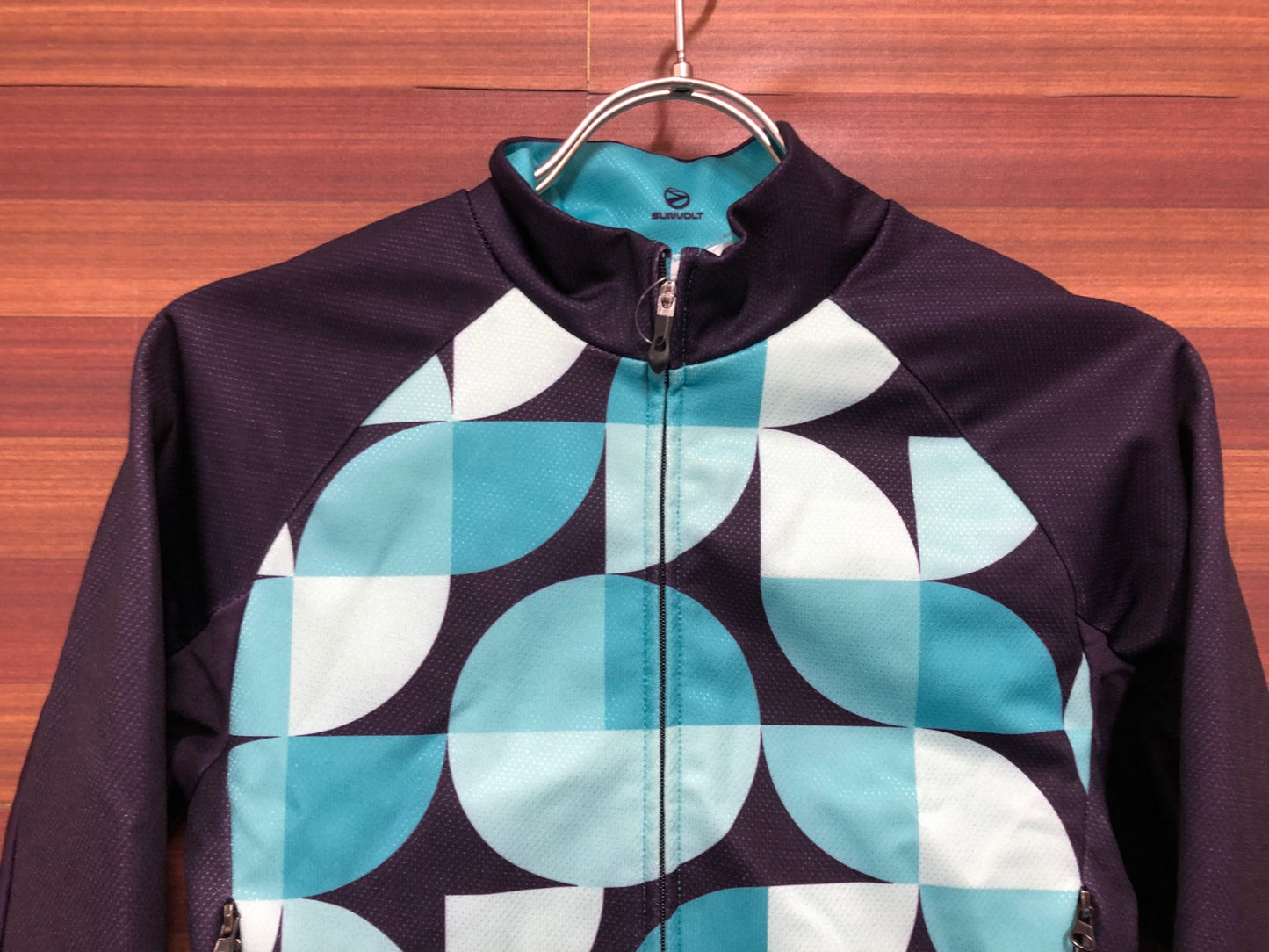 IO867 サンボルト SUNVOLT 長袖 サイクルジャケット 水 黒 レディース S 裏起毛