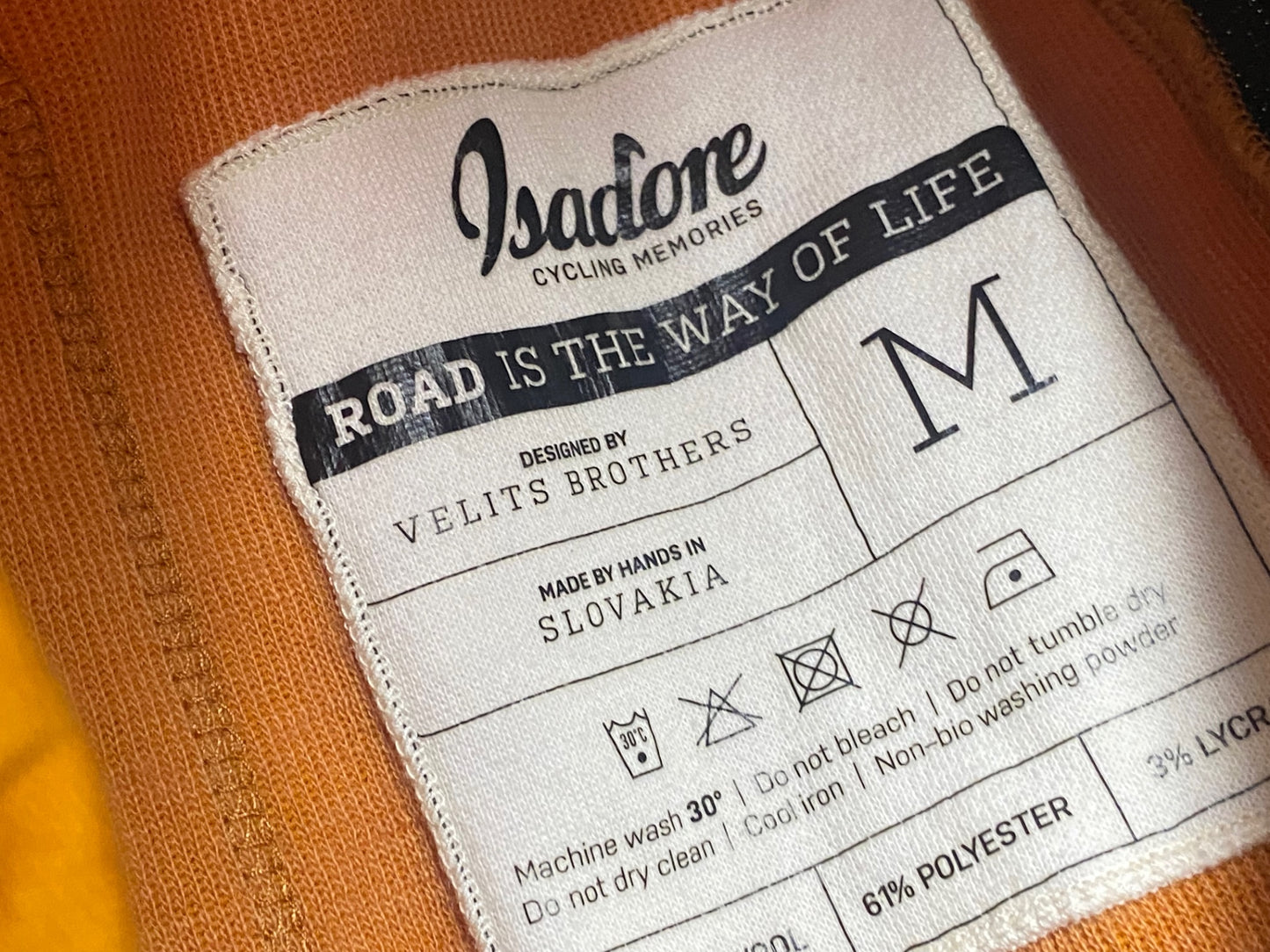 JC089 イザドア Isadore 半袖 サイクルジャージ オレンジ S