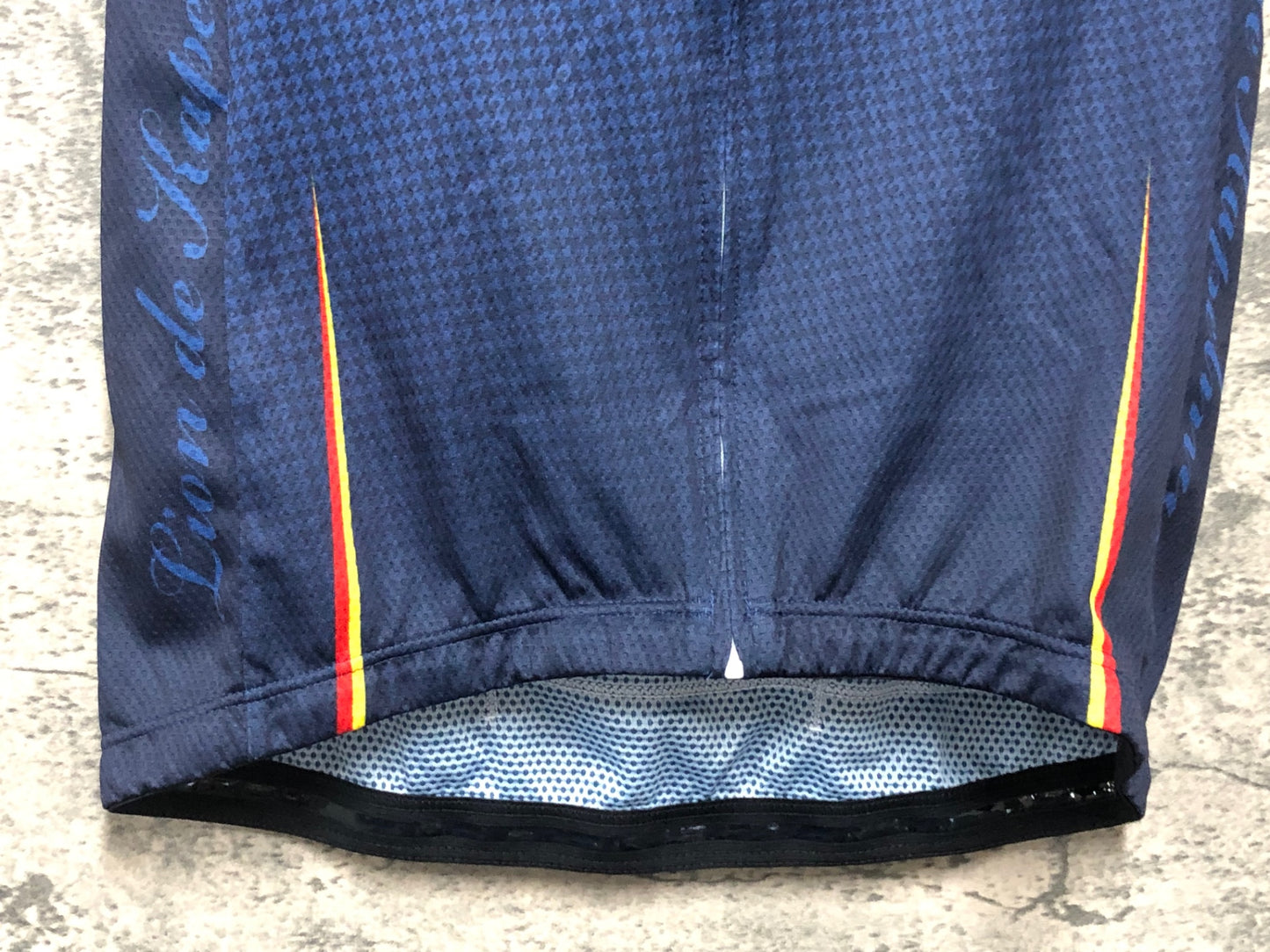 JD070 リオンドカペルミュール Lion de KAPELMUUR 半袖 サイクルジャージ 白 紺 L