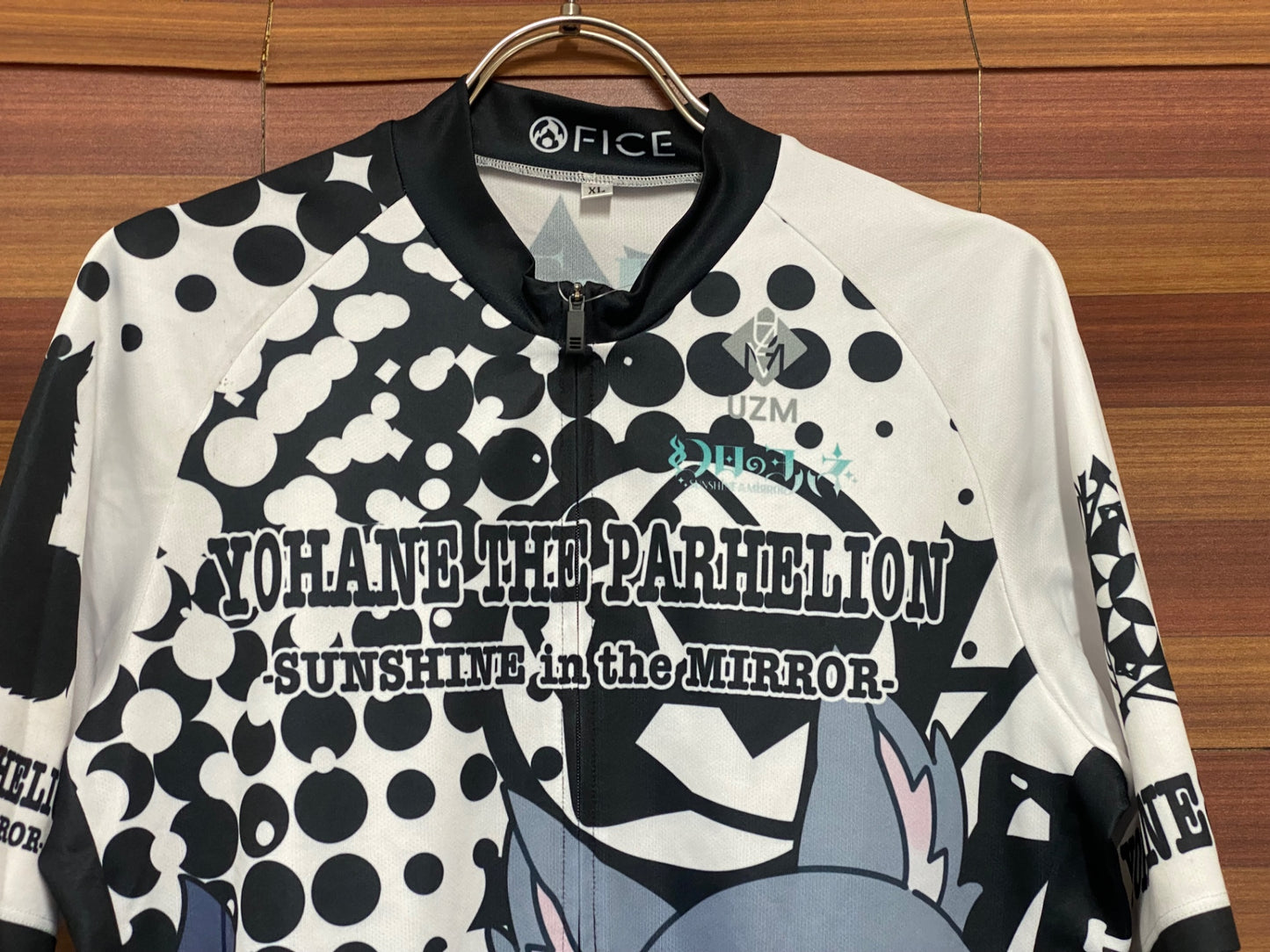 IV382 ファイス FICE 半袖 サイクルジャージ 白 黒 XL ラブライブ！サンシャイン!! 津島善子Ver.