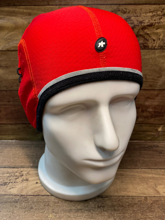 IO184 アソス assos ビーニーキャップ 赤 SIZEⅡ 裏起毛