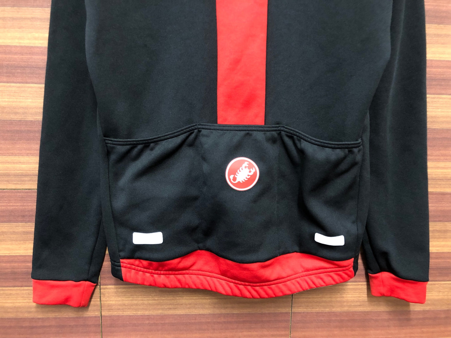 IM028 カステリ CASTELLI 長袖サイクルジャージ 黒 M 裏起毛