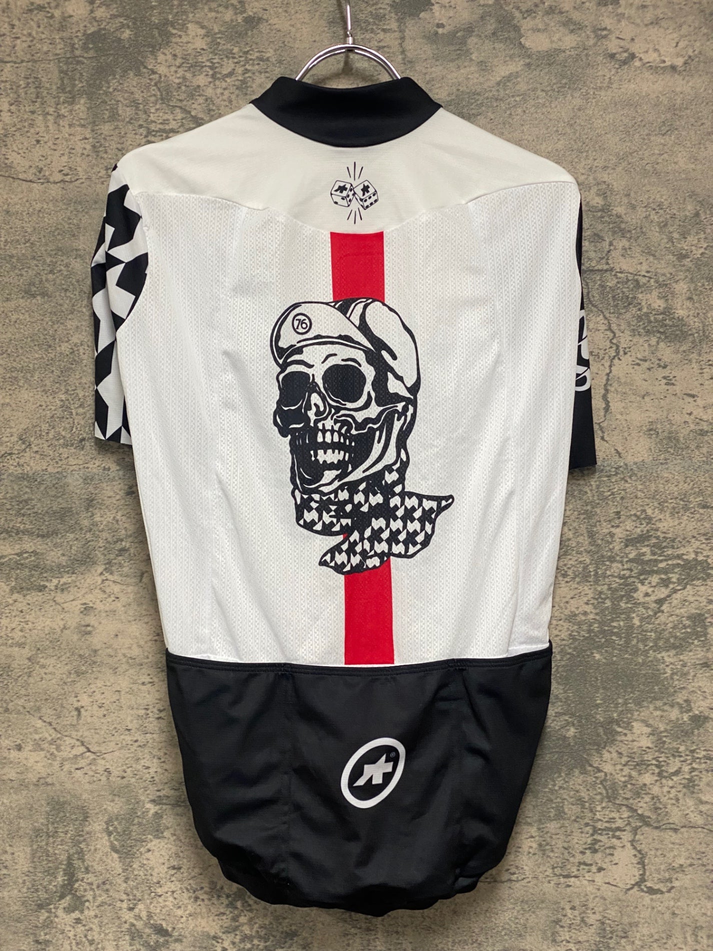 JB912 アソス ASSOS SPEED CLUB JERSEY 2020 半袖 サイクルジャージ 白 黒 ドクロ M 限定ジャージ