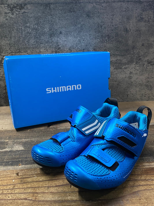 IP485 シマノ SHIMANO TR9 SH-TR900 ビンディングシューズ 青 EU39 SPD-SL ※新品未使用