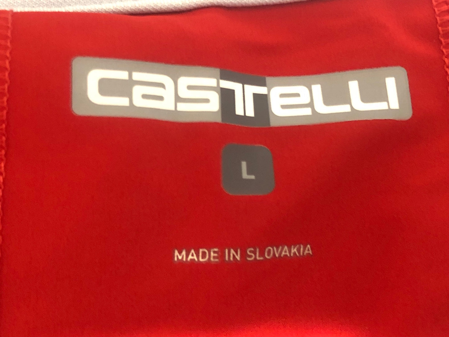 IE695 カステリ CASTELLI ロッソコルサ ROSSO CORSA 長袖 サイクルジャケット 赤 L